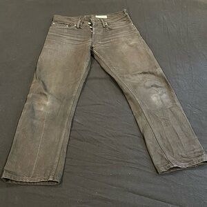 Gustin- black selvedge denim jeans - size 32 - hemmed (see photo for length)